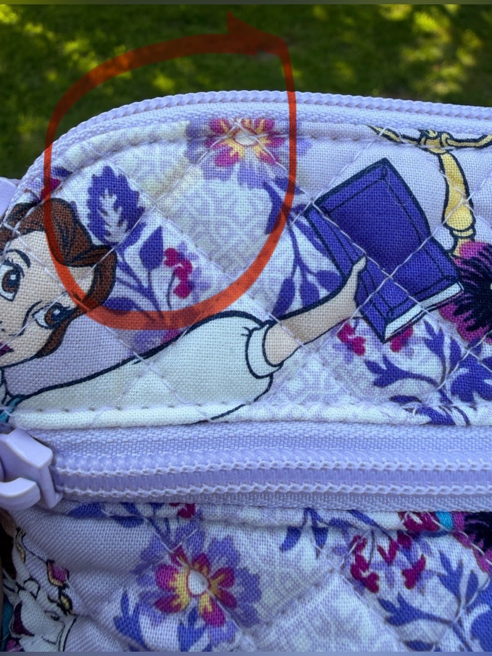 Vera Bradley Belle Triple Compartment Crossbody NWT small faint stain - Picture 2 of 12